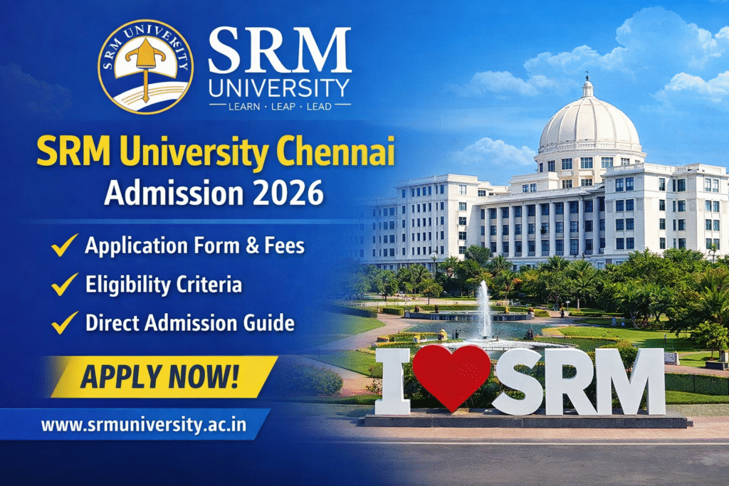 SRM University Chennai Admission 2026: Application Form, Fees & Direct Admission Process srm university chennai